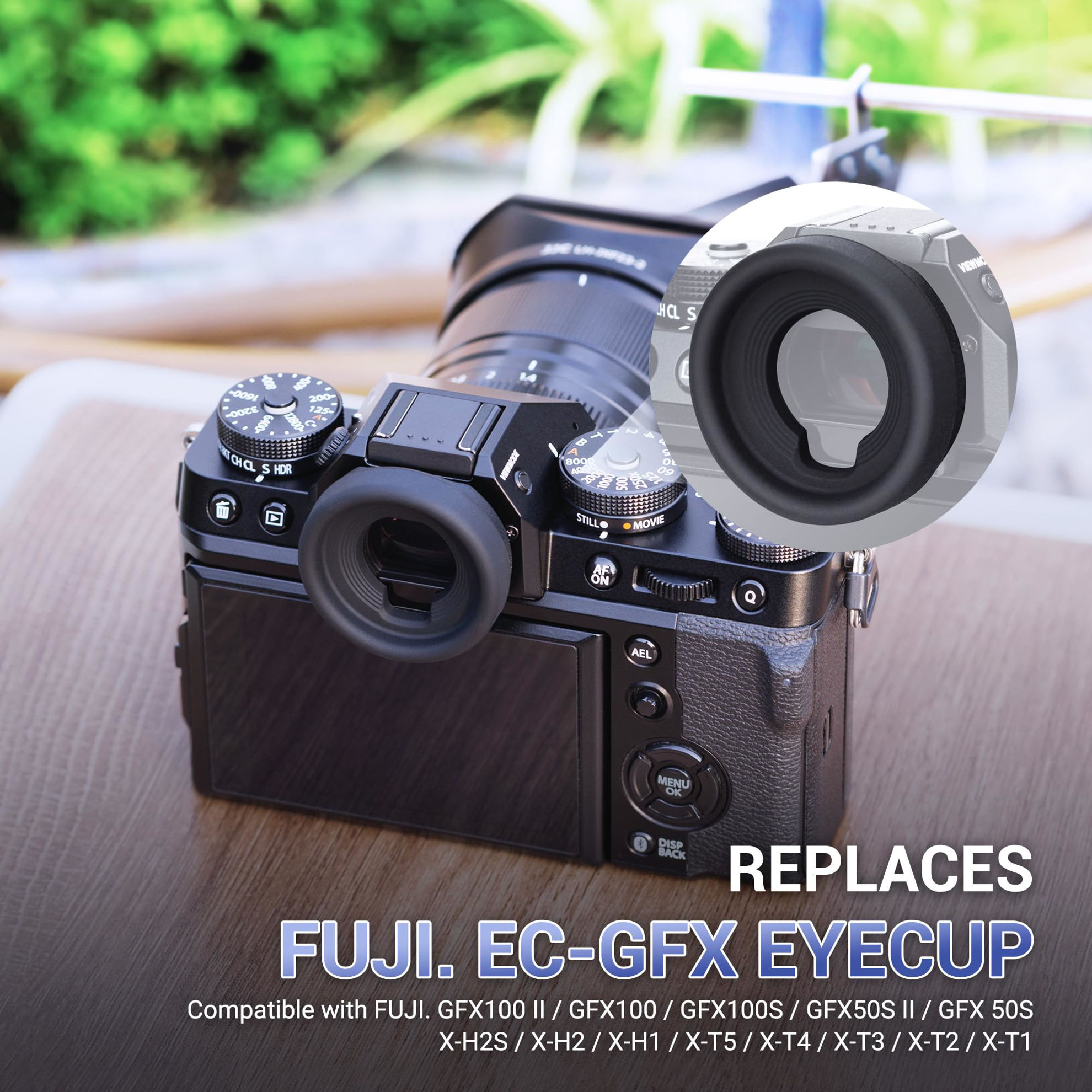 Eyepiece Eyecup For Fujifilm GFX100 X-T4 X-T3 GFX-50S X-H1 X-T1 X-T2 As - View #3
