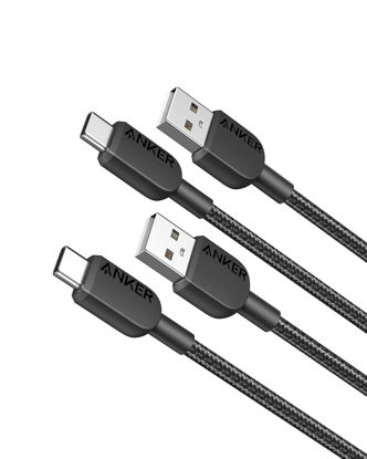 Picture of Anker Cable [2 Pack 3ft], USB A to Type C Charger Cord, Braided USB to USB C Cable for Samsung Galaxy Note 10/S10+ S10, LG V30 (USB 2.0, Black)