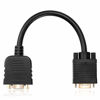Picture of mxtechnic VGA Splitter Cable 1 Male to 2 Female Adapter Monitor Y Splitter Cable 25cm Black Can't Connect Two at The Same time (1Pack)
