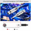 Picture of tisino XLR Female to 1/4" TS Mono Adapter, Unbalanced Female XLR to Quarter Inch 6.35mm Male Adapters - 2 Pack
