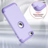 Picture of IDWELL iPod Touch Case with 2 Screen Protector, Three Layer Series Heavy Duty Protection Shockproof High Impact Protective Cover for iPod Touch 5/6/7th Generation, Purple