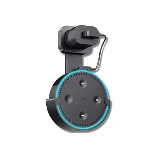Picture of Sintron Wall Mount Speaker Mount for Echo Dot 2 - Smart Home Outlet Wall Mount Stand for Echo Dot 2nd Generation Speaker Holder with Charging Cord Cable, Space Saving Accessories Without Messy Wires