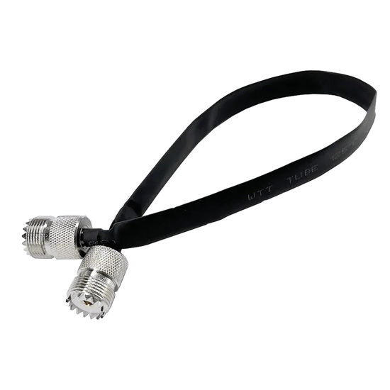Picture of NATEFEMIN UHF Female to UHF Female Flat Coaxial Jumper Cable for Windows and Doors, 12-Inch 50 Ohms