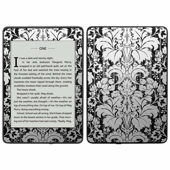 Picture of MightySkins Carbon Fiber Skin for Amazon Kindle Paperwhite 2018 (Waterproof Model) - Blue Petals | Protective, Durable Textured Carbon Fiber Finish | Easy to Apply, Remove| Made in The USA