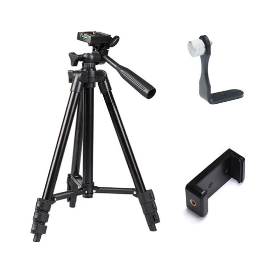 Picture of Monzam Binocular Tripod Stand - 40-Inch Lightweight Tripod with Bag - Phone and iPad Tripod - Universal Lightweight Travel Video Tripod - Compatible with Gopro, Telescope, Binoculars