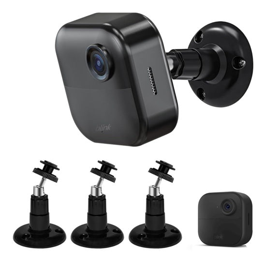 Picture of TAICHIPANDA Blink Outdoor Camera Mount, 360 Degree Adjustable Indoor/Outdoor Wall Mount Bracket for Blink Home Security System Black 3 Pack
