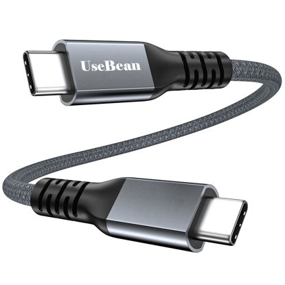 Picture of UseBean 240W USB4 Cable 1FT,Short USB 4 USB C to USB C Cable [PD Fast Charging& 40Gbps Data Sync& 8K@60Hz] Thunderbolt 4 Cord for iPhone 15 iPad Pro Air Mini MacBook Galaxy S23 eGPU Docking