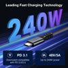 Picture of UseBean 240W USB4 Cable 1FT,Short USB 4 USB C to USB C Cable [PD Fast Charging& 40Gbps Data Sync& 8K@60Hz] Thunderbolt 4 Cord for iPhone 15 iPad Pro Air Mini MacBook Galaxy S23 eGPU Docking