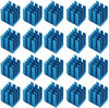 Picture of Easycargo 30pcs 3D Printer Heatsink Kit + 3M 8810 Thermal Adhesive Tape, Anodized Aluminum Heatsink 3D Printer Cooler for Cooling TMC2130 TMC2100 A4988 DRV8825 TMC2208 Stepper Motor Driver Module