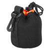 Picture of PATIKIL Camera Lens Bag, 3.1" IDx3.9 H Drawstring Lens Pouch with Thick Protective Neoprene, Lens Case for DSLR Camera Lens, Water Coffee Cups, Black Orange