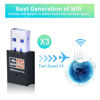 Picture of USB WiFi Adapter, AC600 2.4G/5G Dual Band Wireless WiFi Adapter for Desktop PC, Linccras Mini WiFi Dongle for Windows XP/7/8/10, Mac 10.9-10.313