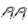 Picture of UpperFu 2pcs DC Power Plug 5.5mm x 2.5mm Male Plug to 5.5 x 2.1mm Male Adapter Connector Cable Cord 60cm 18AWG for LED Strip, Surveillance Camera,CCTV Security Camera,LED Display,IP Camera,DVR,Router
