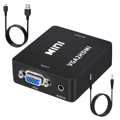 Picture of Sutvor VGA to HDMI Adapter with Audio, VGA to HDMI Converter, for VGA Computer/Laptop to HDMI Monitor/TV(Not Bidirectional)