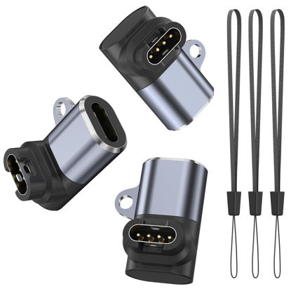 Picture of Meliya 3 Pack Charger Adapter for Garmin Watch, USB Type-C Cable Charging for Fenix 7 7S 7X 6 6S 6X 5 5S 5X, Forerunner 965 955 935 245 45 45S, Venu,Instinct,Vivoactive 4 4s 3,Approach S62,Epix,Quatix