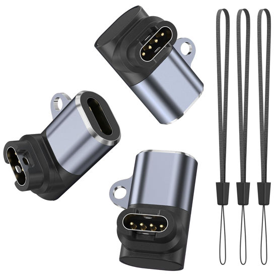 Picture of Meliya 3 Pack Charger Adapter for Garmin Watch, USB Type-C Cable Charging for Fenix 7 7S 7X 6 6S 6X 5 5S 5X, Forerunner 965 955 935 245 45 45S, Venu,Instinct,Vivoactive 4 4s 3,Approach S62,Epix,Quatix