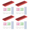 Picture of Unxuey 4Pcs Set 2.75 x 0.86 x 0.23 Inch Red M.2 Solid State Hard Disk Heat Sink with Thermal Pad Computer Notebook NGFF Radiator Heatsink for Router, CPU, North and South Bridge Chip,etc