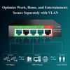Picture of STEAMEMO 5 Port Gigabit Switch, Easy Smart Managed Ethernet Switch, Desktop or Wall Mount, Vlan, Ethernet Splitter, Network Hub, Sturdy Metal