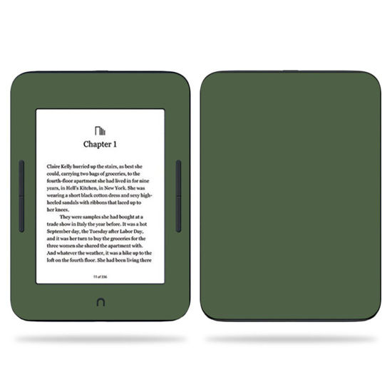 Picture of MightySkins Skin Compatible with Barnes & Noble Nook GlowLight 3 (2017) - Solid Olive | Protective, Durable, and Unique Vinyl Decal wrap Cover | Easy to Apply, Remove | Made in The USA