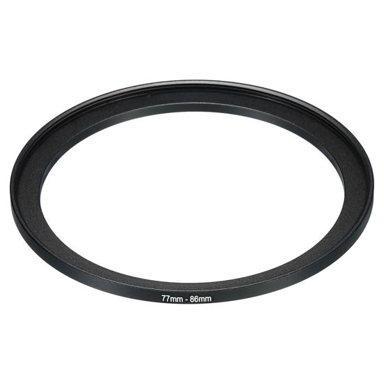 Picture of PATIKIL 77mm-86mm Metal Step Up Ring, Camera Lens Filter Adapter Ring Aluminum Filter Adapter Ring for Camera Lenses Hood, Black