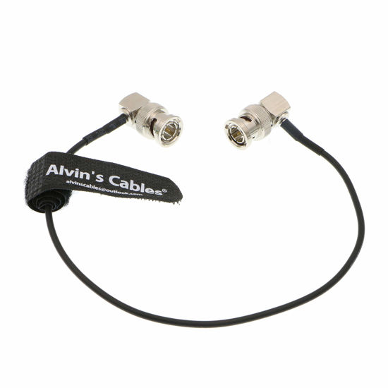 Picture of Alvin's Cables SDI Cable 3G BNC HD SDI Cable Thin Flexible for Sony FS5| FS7| FX6, Atomos Shogun Inferno, Atomos Ninja, Zacuto Gratical Eye, Right Angle to Right Angle 30CM|12inches