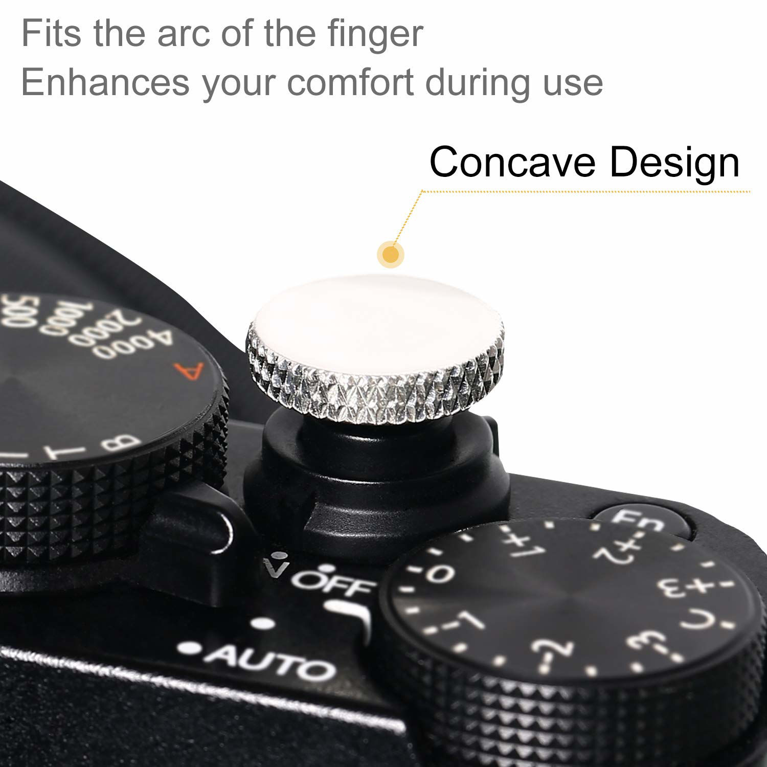 GetUSCart- Camera Shutter Button(3 Pack Sliver), Upscale and Delicate ...