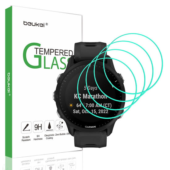 Picture of beukei (4 Pack) Designed for Garmin Forerunner 955/955 Solar Screen Protector Tempered Glass,Touch Sensitive, 9H Hardness