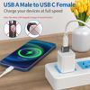 Picture of QianLink USB C to USB Male Adapter 4 Pack, Type C Charging Cord Connect USB A Charger for iPhone 15 14 13 12 11 Pro Max Plus, iPad Pro Air 4 5 Mini 6, Samsung Galaxy S24 S23 S22 S21 S20 Ultra, Pixel