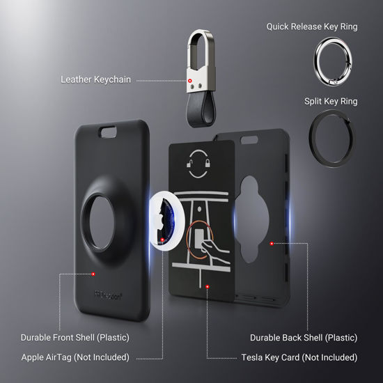GetUSCart- PROfezzion Tesla Key Card Holder with AirTag Slot, AirTag ...
