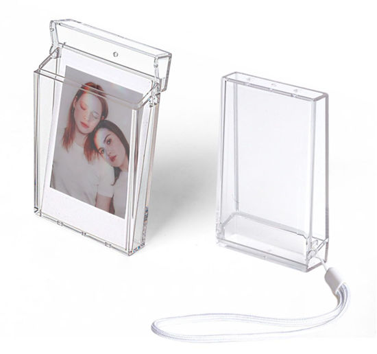 Picture of Orga'Neat Picture Holder Storage Case for Fujifilm Instax Mini 12/11/90/40/9/8/7/7+/EVO, Instant Camera Film Accessories 3 inch Photo Pouch, Travel Photo Holder Protective Case w/Wrist Lanyard -2 Set