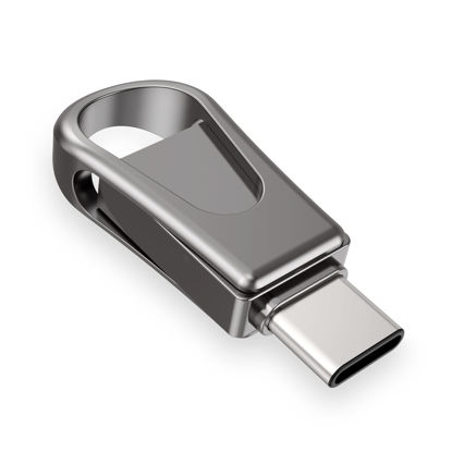 Picture of 64GB USB C Flash Drive, 2-in-1 OTG USB 3.0 Thumb Drive, Dual USB Memory Stick Pen Drive for Type-C Android Smartphones Tablets and New MacBook Laptop PC PDA Samsung, Black