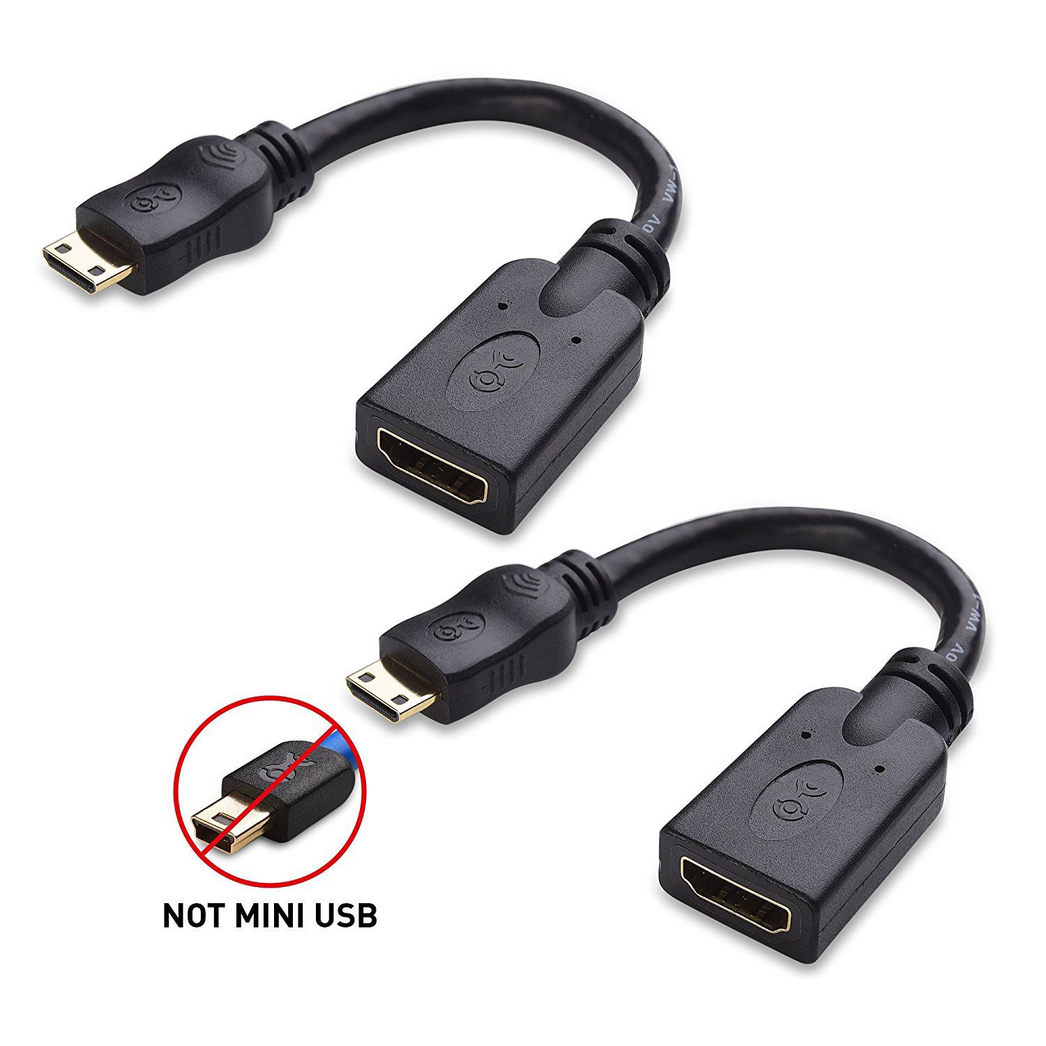 GetUSCart- Cable Matters 2-Pack Mini HDMI to HDMI Adapter (HDMI to Mini ...