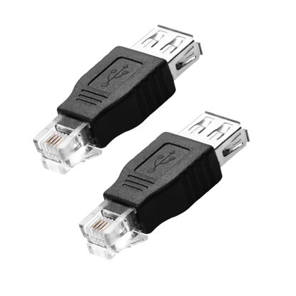 Picture of NSGWKZD RJ11 to USB Adapter - 6P4C Telephone Jack to USB Type-A Male Plug for Phone Fax Machine Modem, 2PCS