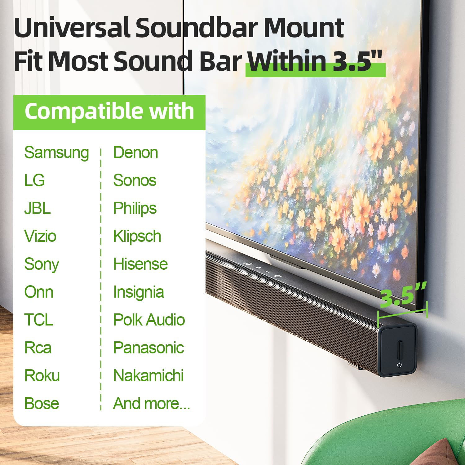 GetUSCart Soundbar Mount for Samsung, Sony, LG, Vizio, Bose, Onn