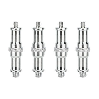 Picture of CAMVATE Standard 1/4 to 3/8 inch Metal Male Convertor Threaded Screw Adapter Spigot Stud for Studio Light Stand, Hotshoe/Coldshoe Adapter, Ball Head, Wireless Flash Receiver, Trigger(4 Pieces) - 3283