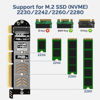 Picture of ELUTENG NVMe PCIe 4.0 Adapter NVMe M.2 SSD to PCIe X4/X8/X16 Card with Aluminum Heat Sink M.2 to PCI-Express SSD Expansion Card Support 2230 2242 2260 2280 Max 4TB for Windows/Linux/Moc os