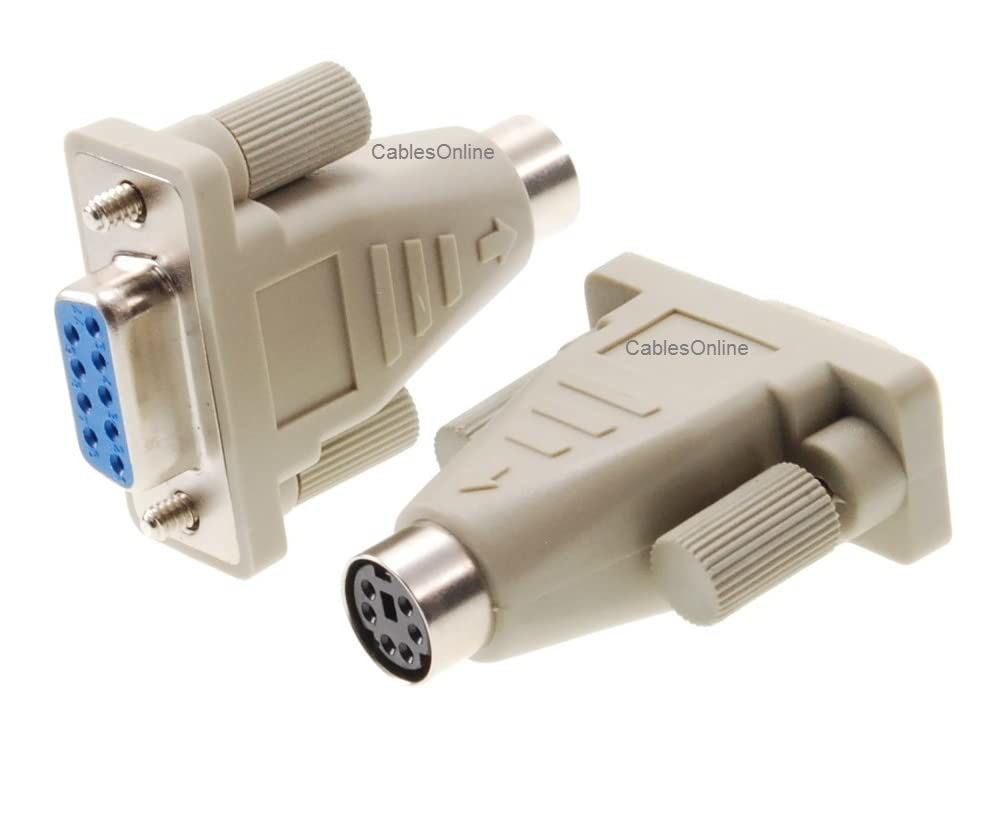 GetUSCart- CablesOnline 2-Pack PS/2 MiniDin6 Female to DB9 Serial ...