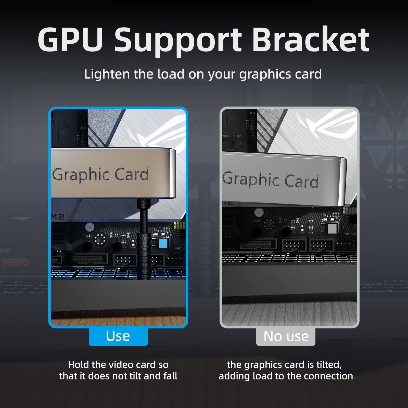 GetUSCart- Ausvrkkit GPU Support Bracket, Adjustable Height GPU Sag ...