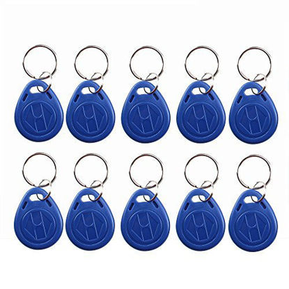 Picture of MINDRFID T5577 RFID Key Fob 125KHz Proximity ID Card Key Tags, Read and Rewirtable Keyfobs (10 PCS)
