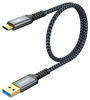 Picture of SUNGUY 10Gbps Android Auto USB C Cable, 1.5FT 3A USB 3.1 Gen 2 Fast Charge & Data Transfer USB C CarPlay Cable, Compatible with iPhone 15/15 Pro Max, Samsung T7, Galaxy S23 S22 Ultra Note 20, SSD