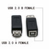 Picture of rgzhihuifz 2 Pack USB 2.0 AF/BF Plug Type A Female to Type B Female Adapter Connector Converter Compatible with Laptop Computer Hard Drive Printer Camera
