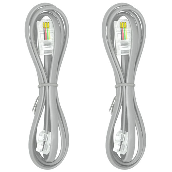 NECABLES – Confezione Da 20 Connettori RJ11 6P4C Per Cavo Telefonico, 3 Poli, Placcati Oro 6 Micron