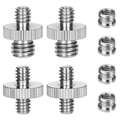 Picture of Homeet 8PCS 1/4 Inch to 3/8 Inch Male Camera Screw Mount Adapter, 1/4 Inch to 1/4 Inch Male Tripod Screw Adapter, and 1/4 Inch Female Thread to 3/8 Inch Male Thread Screw Nut for Camera/Tripod/Monopod