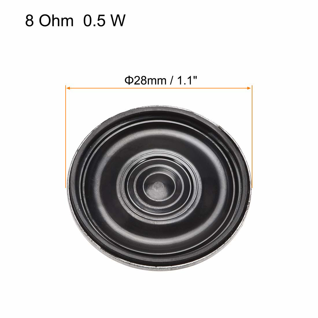 thumbnail image 2 of Uxcell 0.5W 8 Ohm Mini DIY Speaker 10mm Round Shape Replacement Loudspeaker 4pcs 2 of 11