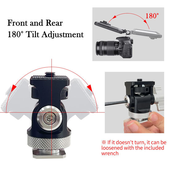 GetUSCart- Sutekus Field Monitor Mount Holder with Cold Shoe Swivel and ...