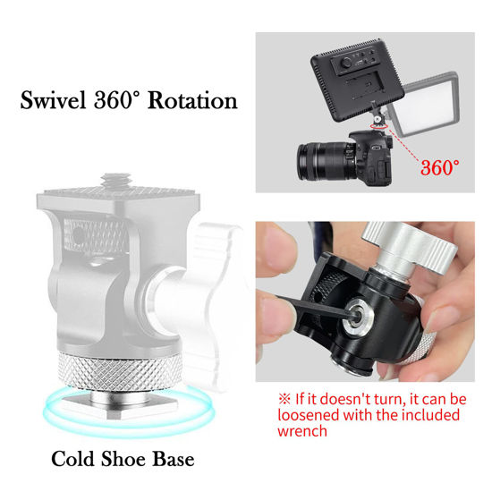 GetUSCart- Sutekus Field Monitor Mount Holder with Cold Shoe Swivel and ...