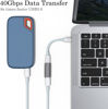 Picture of AuviPal 240W USB C Coupler (2 Pack), USB Type C Female to Female Adapter Extender Support up to 40Gbps Data Transfer, 240W Power Delivery and 8K@60Hz Video Pass Through