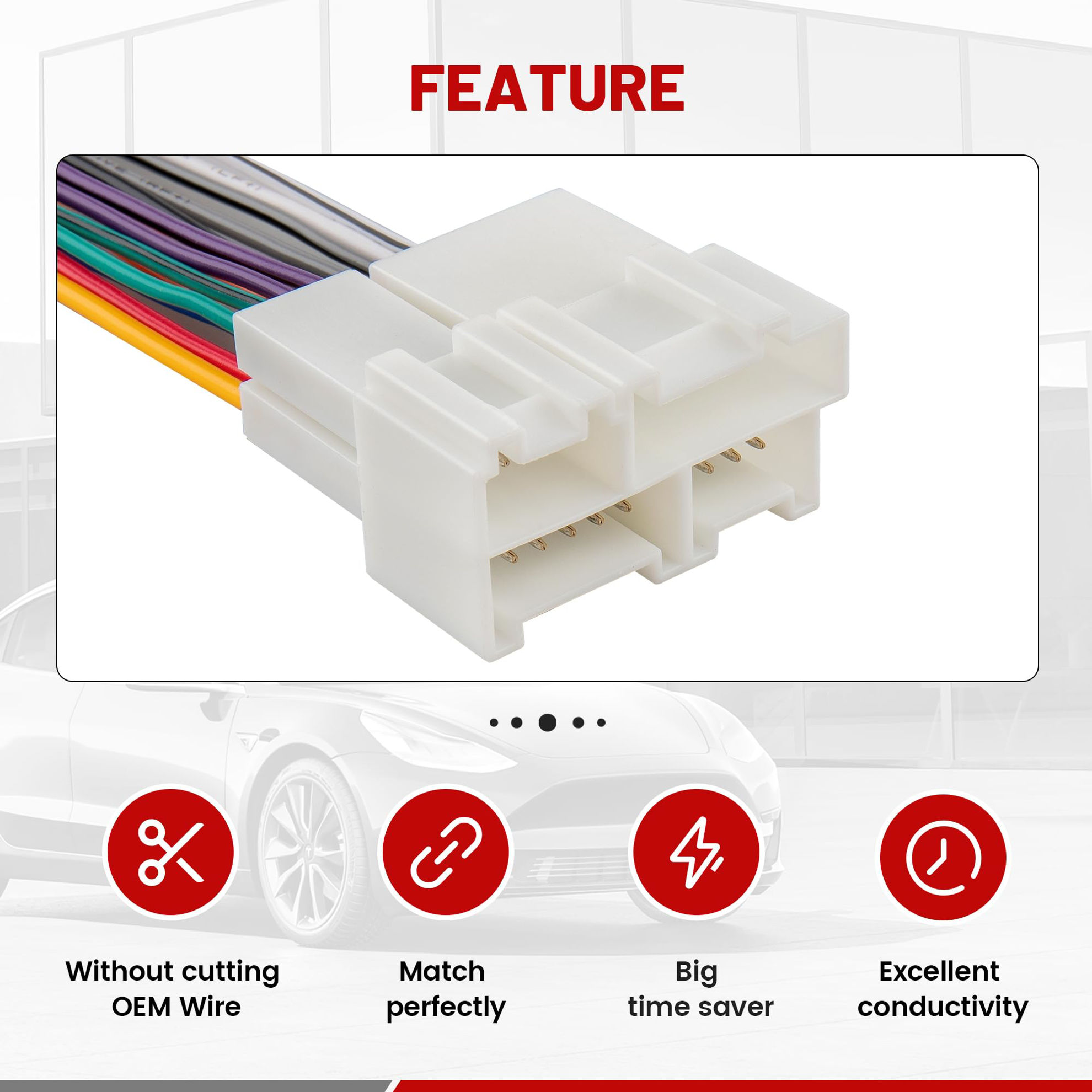 GetUSCart- RED WOLF Car Stereo Wiring Harness for 1999-2002 GMC Sierra