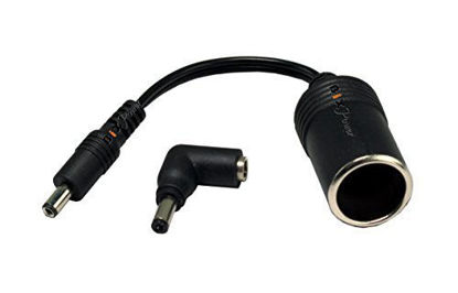Picture of BiXPower Car Cigarette Socket to 5.5 x 2.5mm or 5.5 x 2.1mm Male Barrel Connector Adapter