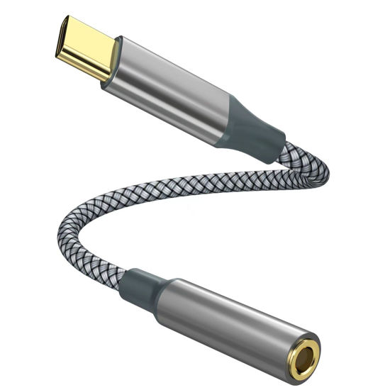 Picture of USB C to Aux Audio Dongle Cable Cord, Type C to 3.5mm Female Headphone Jack Adapter for iPhone 15 Pro Max/15 Pro/15 Plus, Samsung Galaxy S23/S22/S21 Ultra, iPad Pro, Pixel