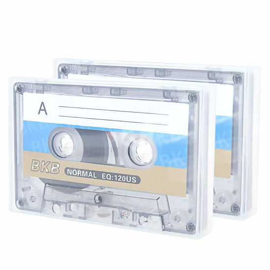 Picture of Sara-u 2Pcs 60 Minutes Standard Cassette Blank Tape Player Empty Magnetic Audio Tape Recording for Speech Music Recording MP3 /DVD